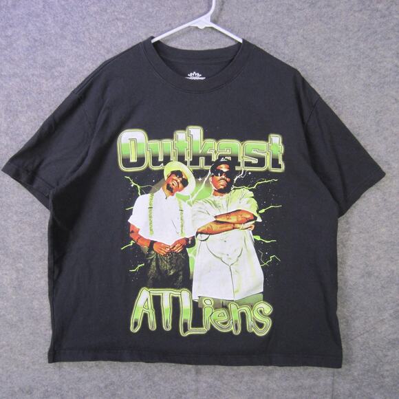 Outkast Shirt Mens XL Black ATLiens Graphic Band Hip Hop Rap T-Shirt Tee - Picture 1 of 8